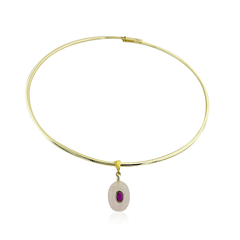 Pink Quartz Pendant - 2