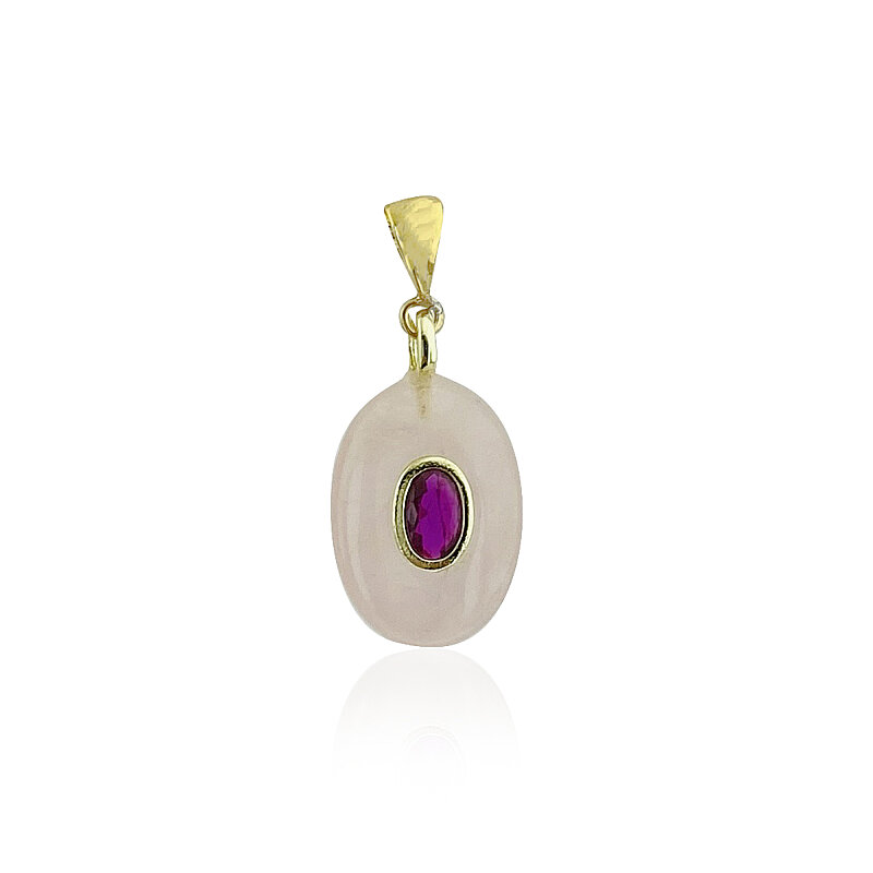 Pink Quartz Pendant - 1