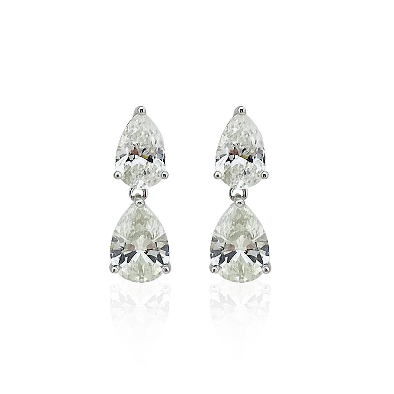 Pure Moissanite Drop Earrings - 2