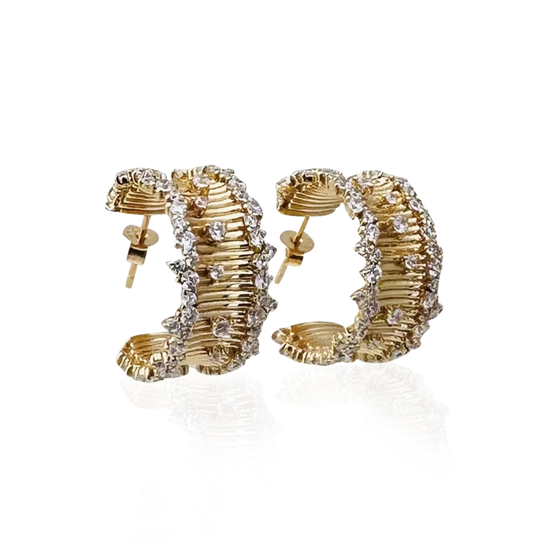 Pure Selection Ground Stone Earrings - 1