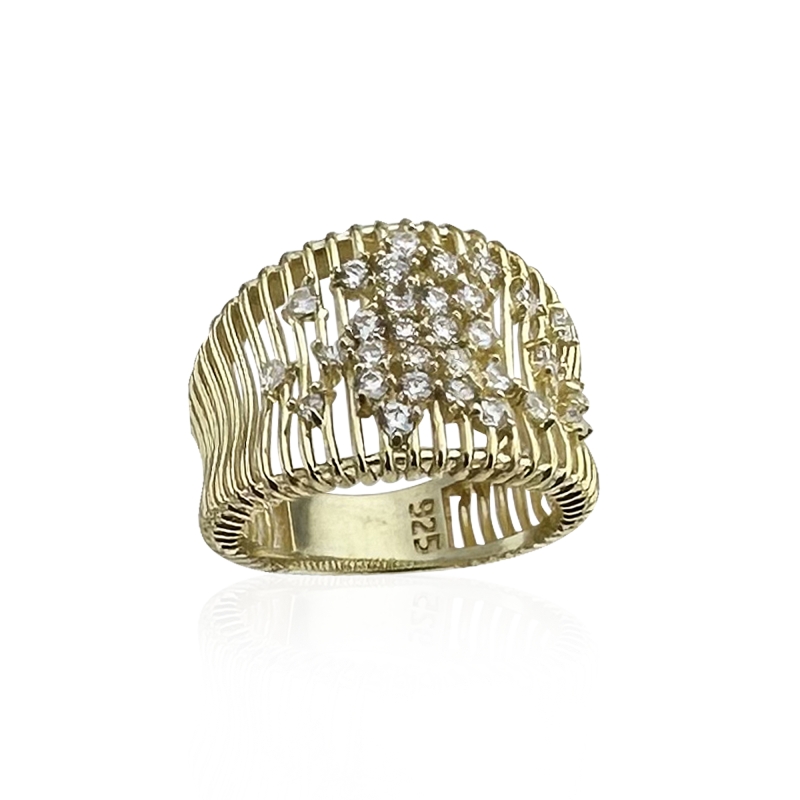 Pure Selection Row Stone Ring - 2
