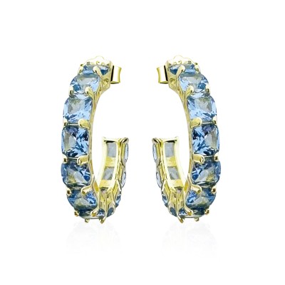 Renie Blue Stone Earrings - Thumbnail