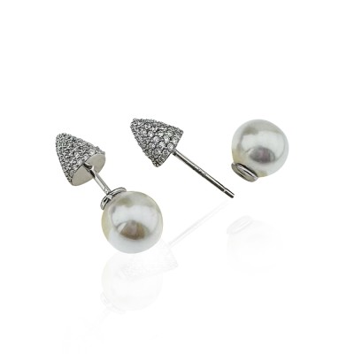 Rita Pearl Earrings - Thumbnail