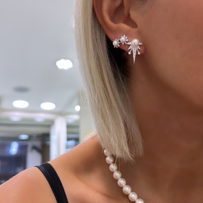 Riu Pearl Earrings - Thumbnail