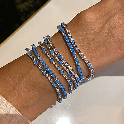 Rivoli Turquoise Bracelet - by Eda Çetin