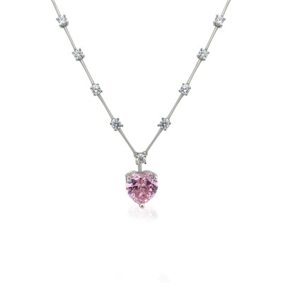 byEdaÇetin - Row Stone Heart Necklace