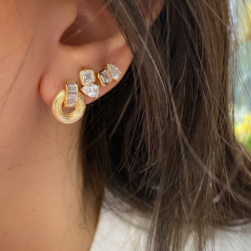 Roy Mini Asymmetrical Earrings - 2