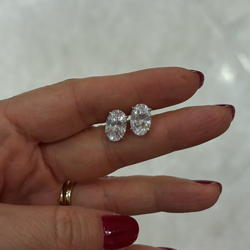 Royal Cut Oval Cut Earrings - 2