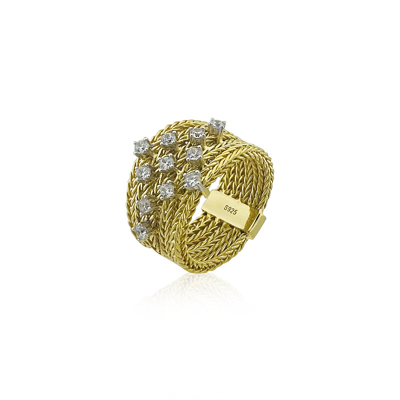 Royal Cute Row-Stone Ring - 2