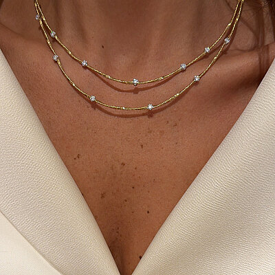 Royal Cute Two-Piece Necklace Set - by Eda Çetin