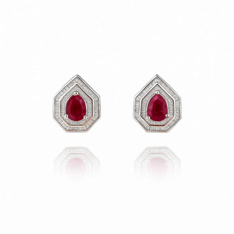Royal Ruby Cup Earrings - 1