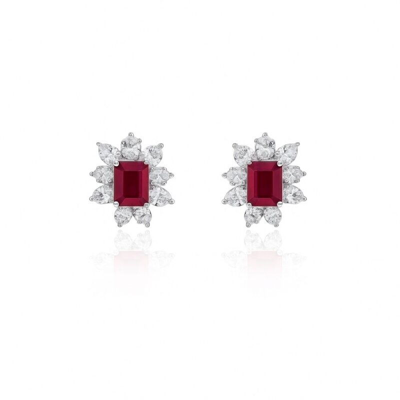 Royal Ruby Large Form Earrings - 1