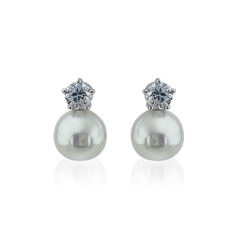 Roza Pearl Earrings - Solitaire - 1