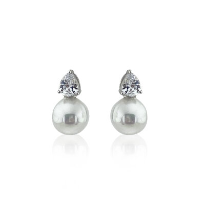 Roza Pearl Earrings - Teardrop - by Eda Çetin