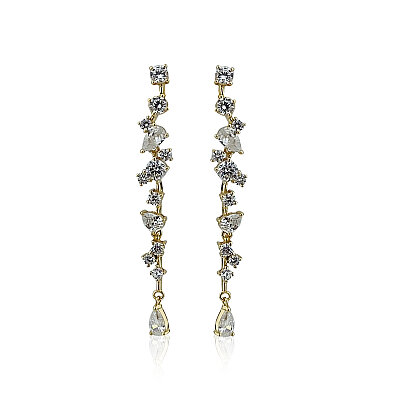 Roza Pendant Drop Earrings - by Eda Çetin