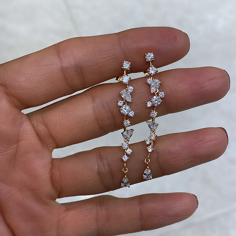 Roza Pendant Drop Earrings - 3