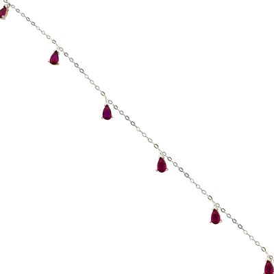 byEdaÇetin - Ruby Drop Anklet