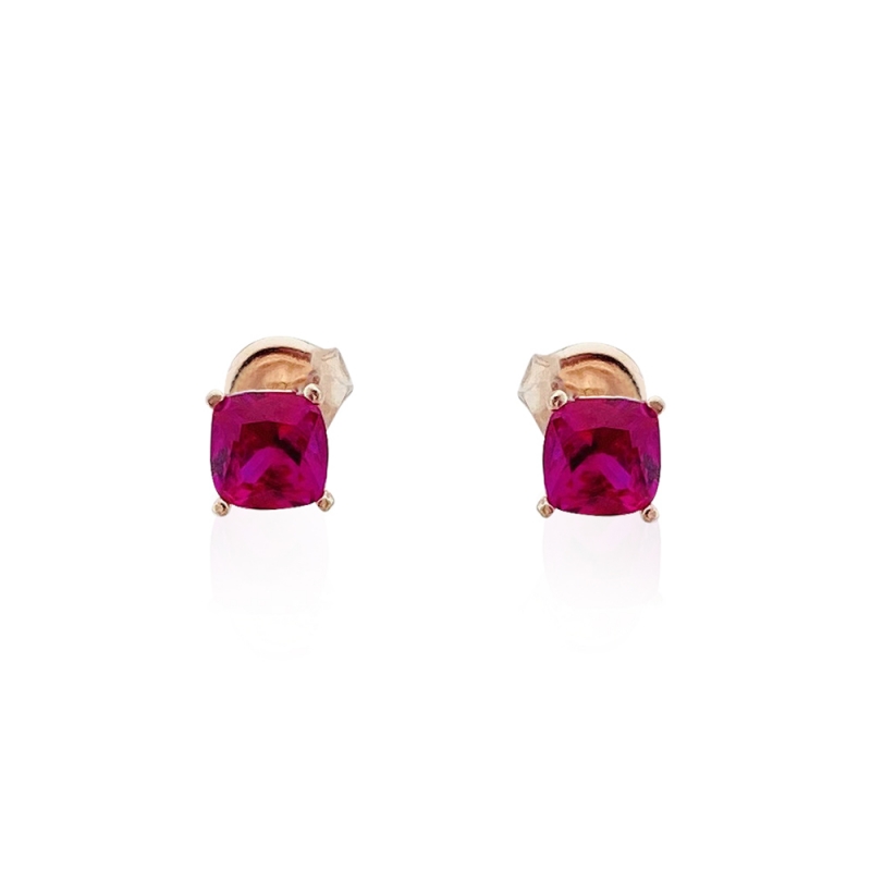 Ruby Solitaire Earrings