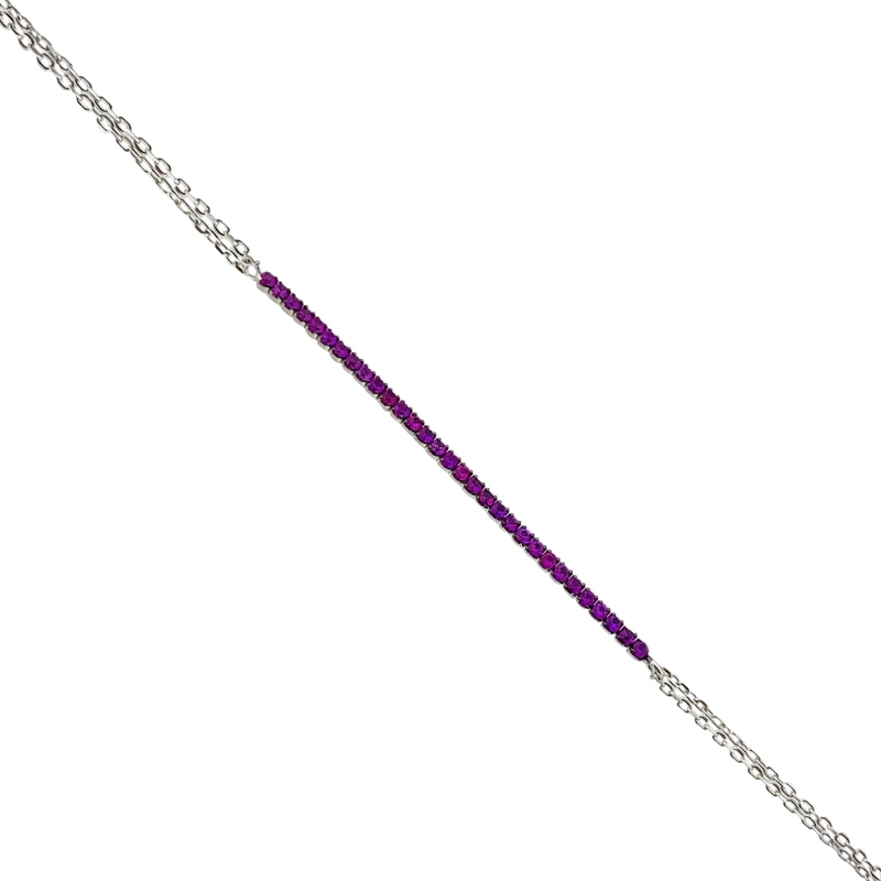 Ruby Strip Italian Bracelet