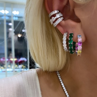 Ruses Colorful Hoop Earrings - Thumbnail