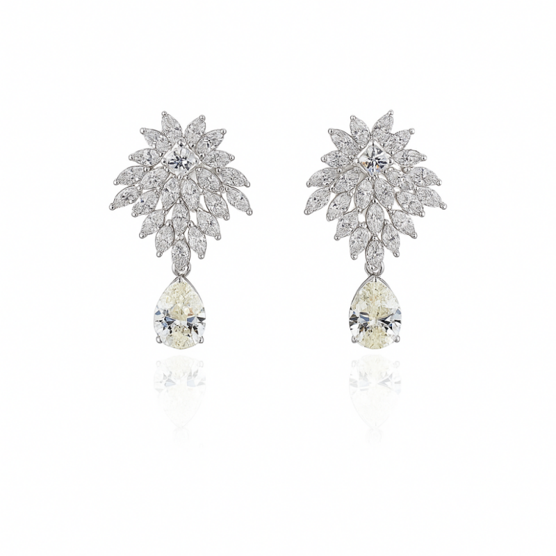 Rute Marquise Strained Earrings - 1