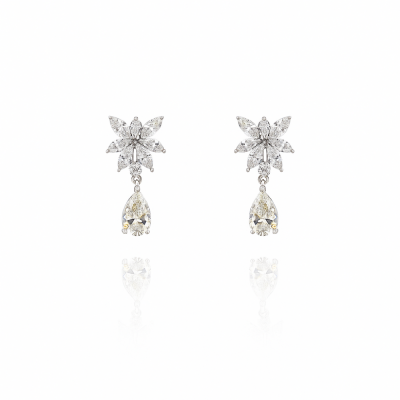 Rute Midi Marquise Strained Earrings - by Eda Çetin