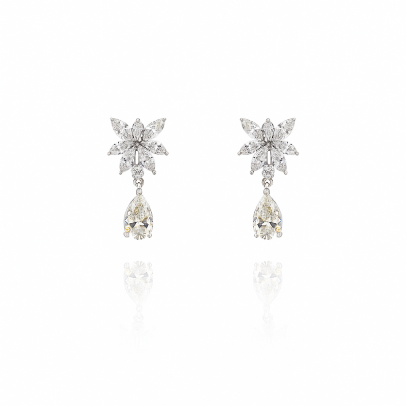 Rute Midi Marquise Strained Earrings - 1