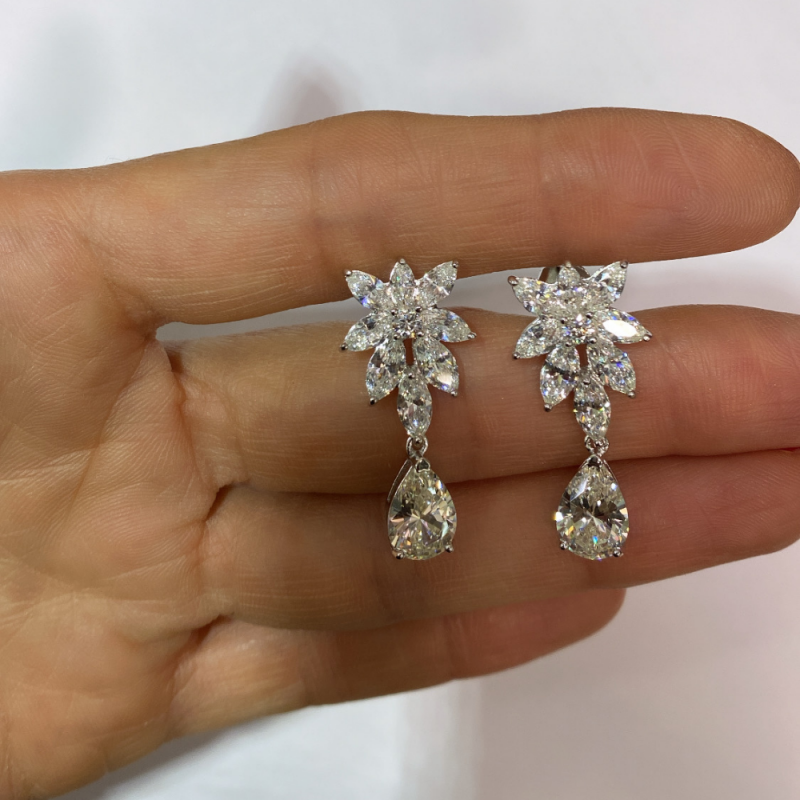 Rute Midi Marquise Strained Earrings - 2