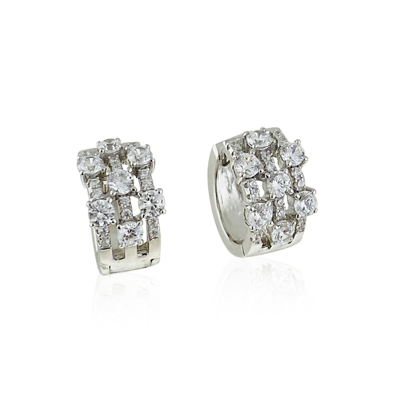 Sagra Stone Mini Hoop Earrings - 3