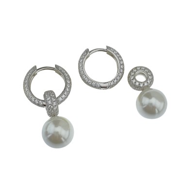 Sandra Italian Pearl Earrings - Thumbnail