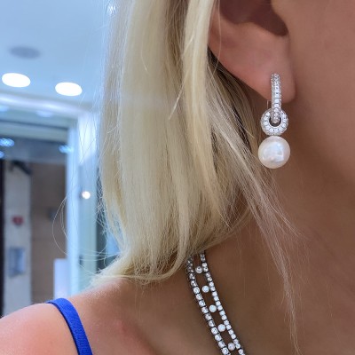 Sandra Italian Pearl Earrings - Thumbnail