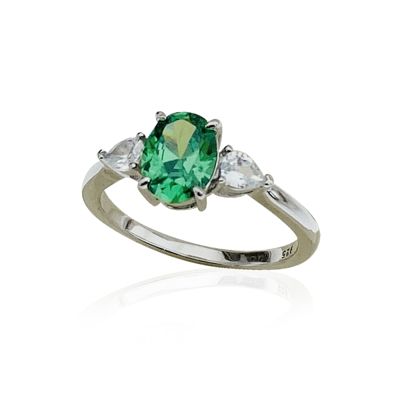 Sante Oval Green Stone Ring