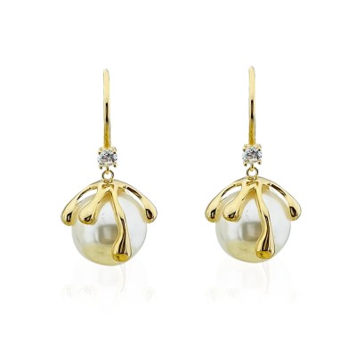 byEdaÇetin - Pendant Pearl Earrings (1)