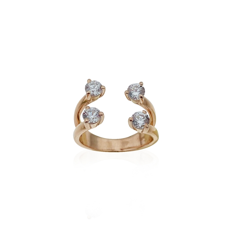 Self Double Solitaire Ring - 4