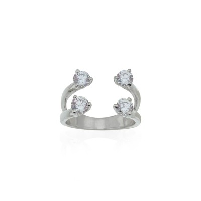 Self Double Solitaire Ring - Thumbnail