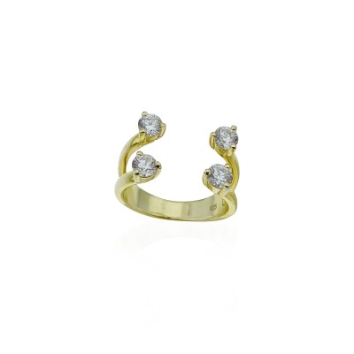 Self Double Solitaire Ring