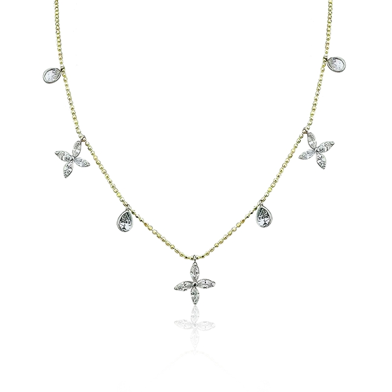 Sequential Mude Marquise Necklace - Two Colors
