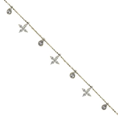 Sequined Mude Marquise Anklet - Small