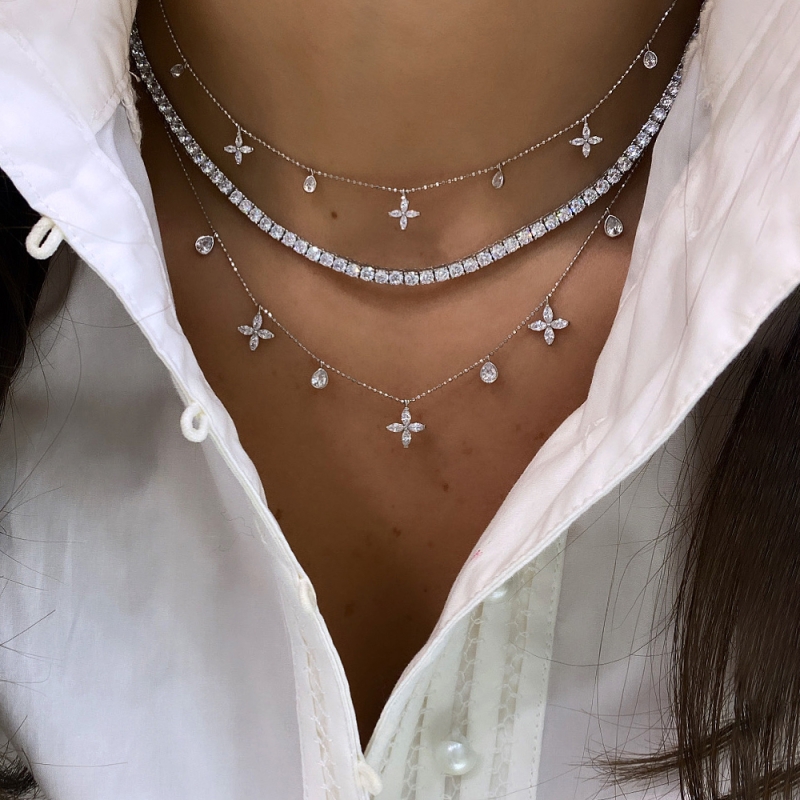 Sequined Mude Marquise Necklace - Large - 2