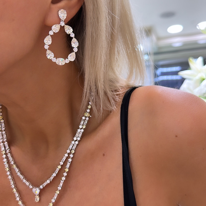Severn Moissanite Stone Earrings - 2
