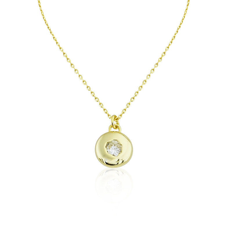 Single Stone Detailed Necklace - 1
