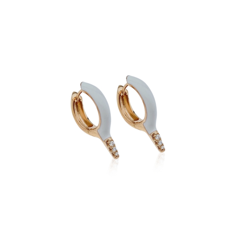 Small Size Bell Earrings-White