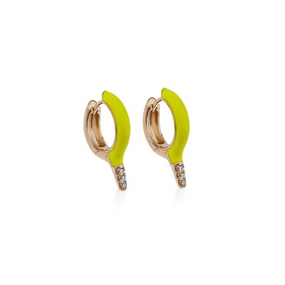 Small Size Neon Bell Earrings - Thumbnail
