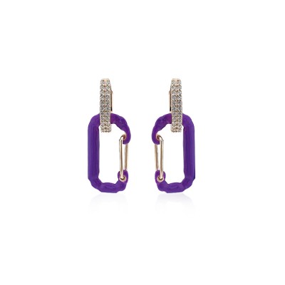 Small Size Neon Lock Earrings