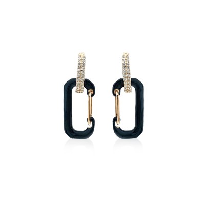 Small Size Neon Lock Earrings - Thumbnail