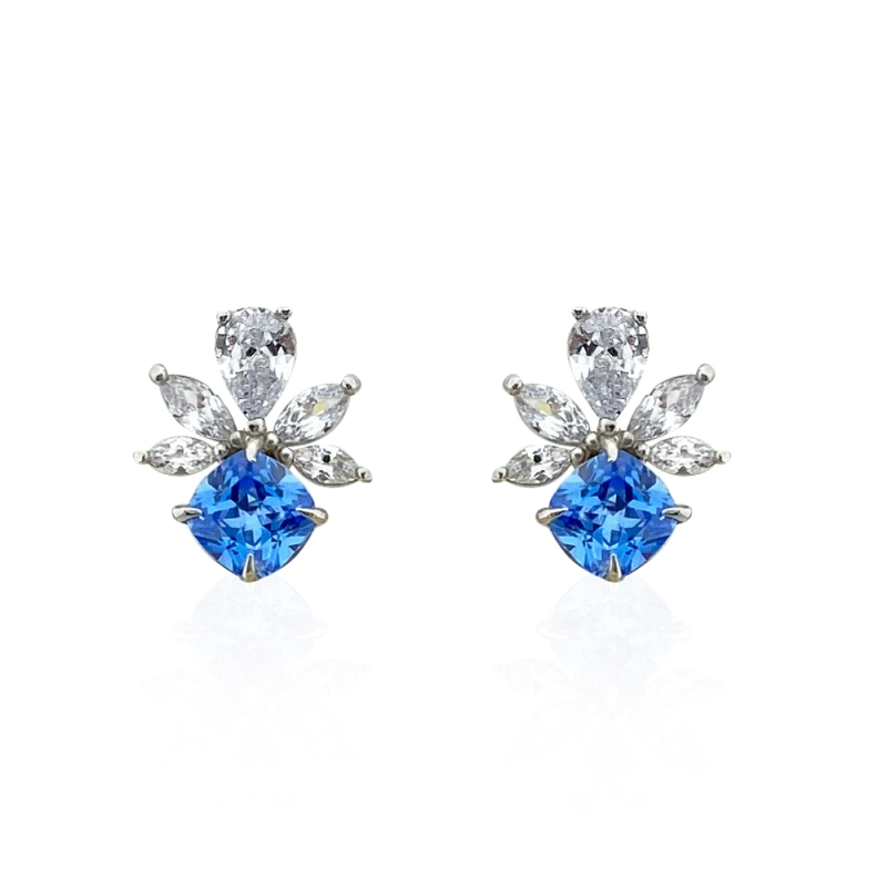 Sofa Blue Crystal Earrings