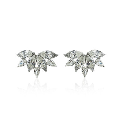 Solene Moissanite Marquise Earrings - by Eda Çetin
