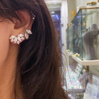 Solene Moissanite Marquise Earrings - by Eda Çetin