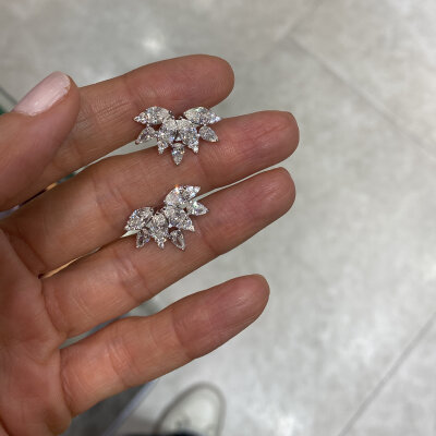 Solene Moissanite Marquise Earrings - by Eda Çetin