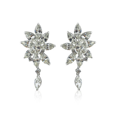 Solene Moissanite Marquise Earrings - Filtered - by Eda Çetin